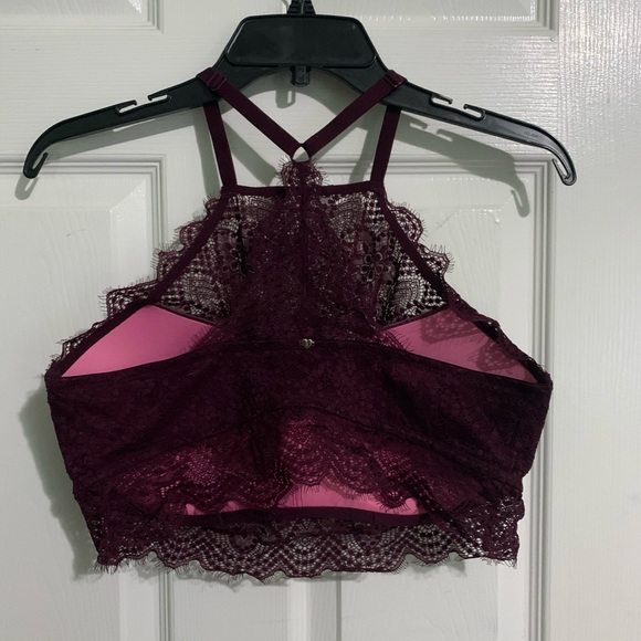 ✨Host Pick✨ VS PINK Burgundy Halter Bralette - Picture 3 of 4